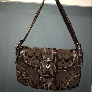 Small brown coach purse